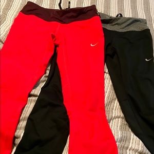 Set of Nike dri-fit running crops